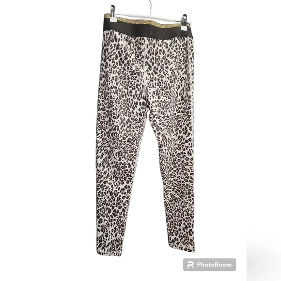 NWT Snow Jaguar Gold Stripe Band Highwaist Leggings APH2495 size medium - Picture 5 of 10